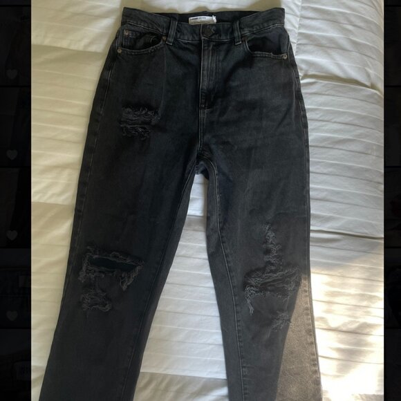 Garage Vintage Straight Jeans, Black, Size 27 - Picture 2 of 4